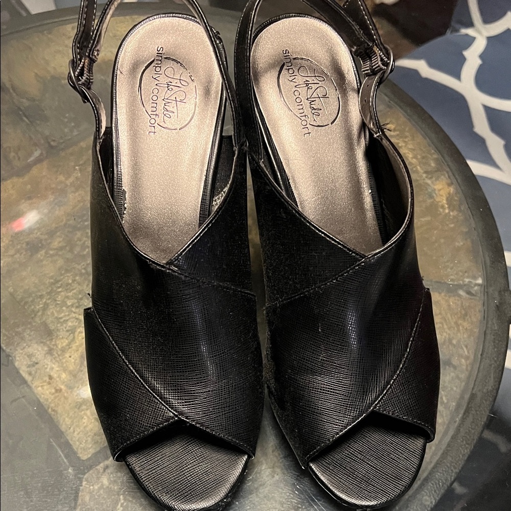 Life Stride Simply Comfort Black Heels